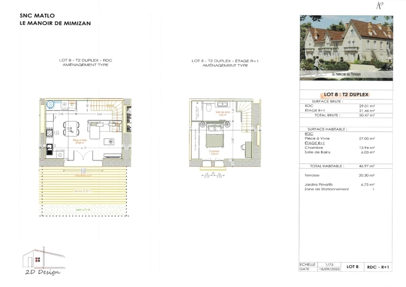 Vente Appartement MIMIZAN - 2 pièces -46 m² - (40200)