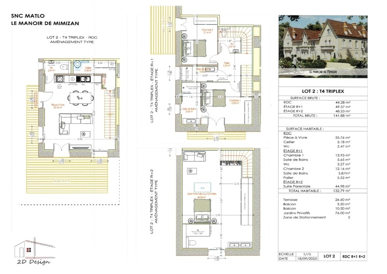 Vente Appartement MIMIZAN - 4 pièces -132 m² - (40200)