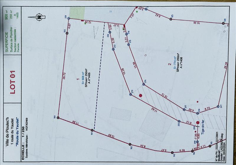 Vente Terrain PLOULEC H - -908 m² - (22300)