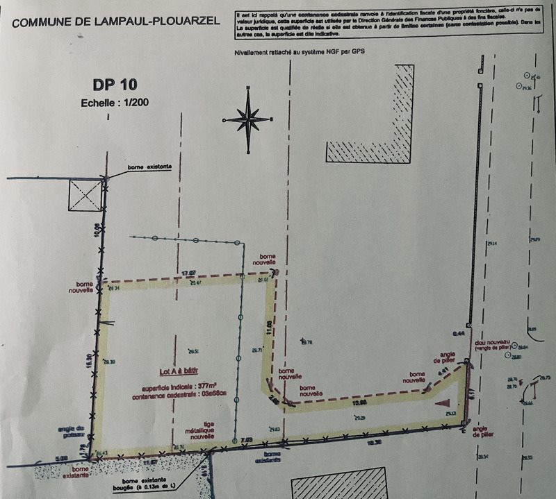 Vente Terrain LAMPAUL PLOUARZEL - -377 m² - (29810)