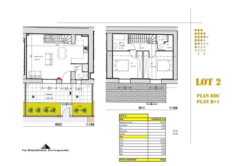Vente Maison Décines-Charpieu - 3 pièces -76 m² - (69150)