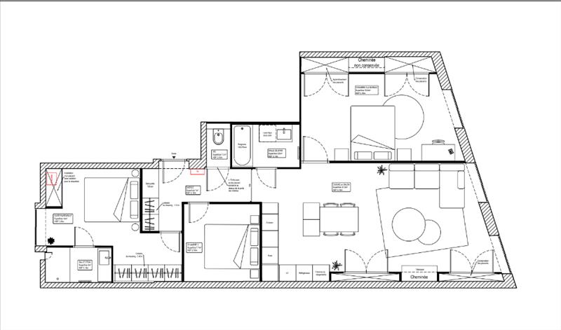 Vente Appartement LYON 07 - 3 pièces -86,7 m² - (69007)