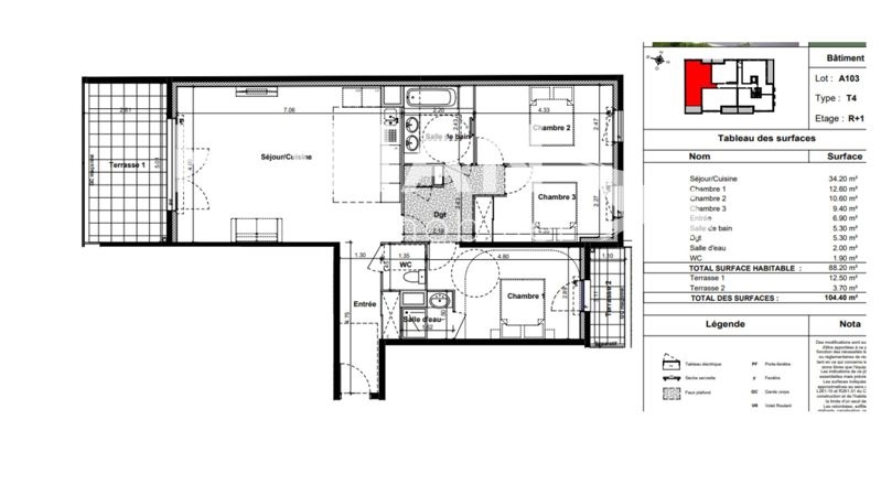 Vente Appartement SALON DE PROVENCE - 4 pièces -87 m² - (13300)